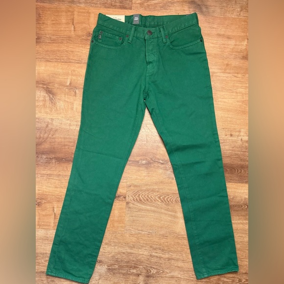 Abercrombie & Fitch Green Button Fly Skinny Jeans Men’s size 31x32 NWT - Picture 6 of 10